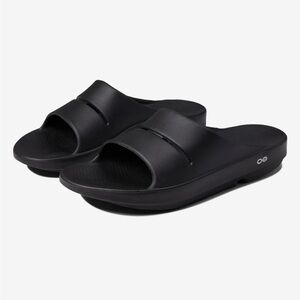 OOFOS OOahh Slide Sandals Black | Women’s Size 8